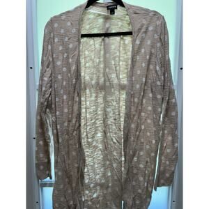 Torrid Tan/ White Polka dot Women Cardigan Size 2